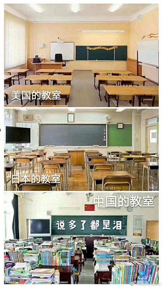 中国教室与外国教室