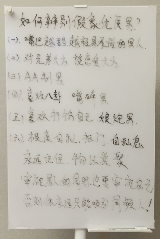 15,如何辨别假象优质男？
